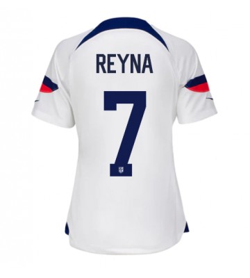 United States Giovanni Reyna #7 Replica Home Stadium Shirt for Women World Cup 2022 Short Sleeve